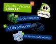 Castiga o vacanță unde vrei tu în valoare de 3.000 de lei, kituri de călătorie sau kituri de aeroport