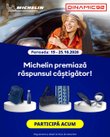 Castiga rucsacuri Michelin împreună cu o sticlă termos, umbrele împreună cu o pereche de căști sau genți sport Michelin împreună cu o pătură din flanel