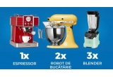 Castiga un espressor automat De’Longhi sau un robot de bucatarie Kenwood