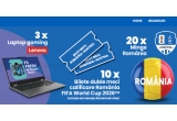 Castiga un laptop gaming Lenovo, bilete la meci sau o minge de fotbal