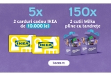 Castiga vouchere Ikea de 10.000 lei fiecare sau cutii cu produse Milka