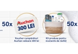 Castiga vouchere Auchan de 300 lei fiecare sau produse Dove pentru momente de rasfat