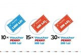 Castiga vouchere Penny in valoare de 1000 lei, 500 lei sau 200 lei fiecare