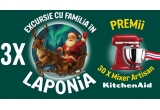 Castiga o vacanta magica in Laponia la Mos Craciun sau mixere KitchenAid Artisan