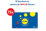Caștiga vouchere Lidl in valoare de 500 lei fiecare