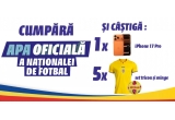 Castiga un telefon iPhone 17 Pro sau unul dintre cele 5 seturi oficiale Romania, fiecare cu tricou și minge de joc