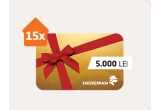 Castiga un set de carduri cadou Dedeman in valoare de 5.000 lei 